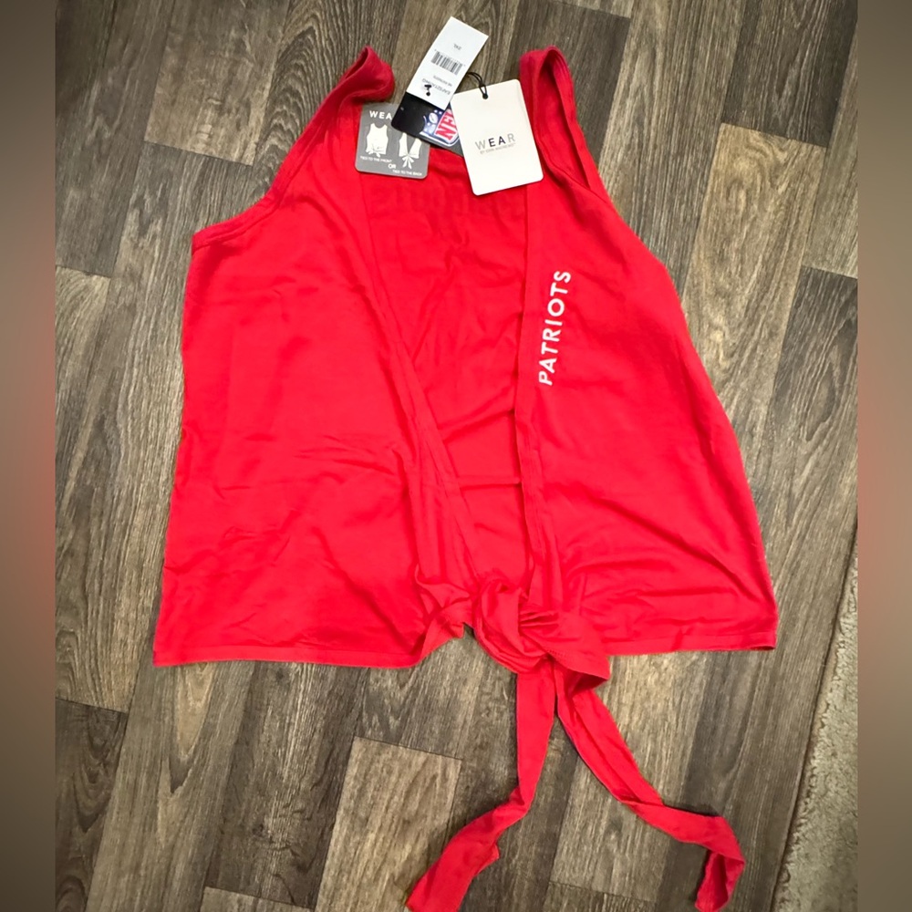 Red Patriots Tie-Front or Back Women's Tank Top